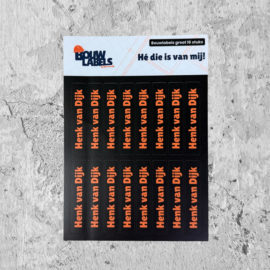 Bouw Labels Groot