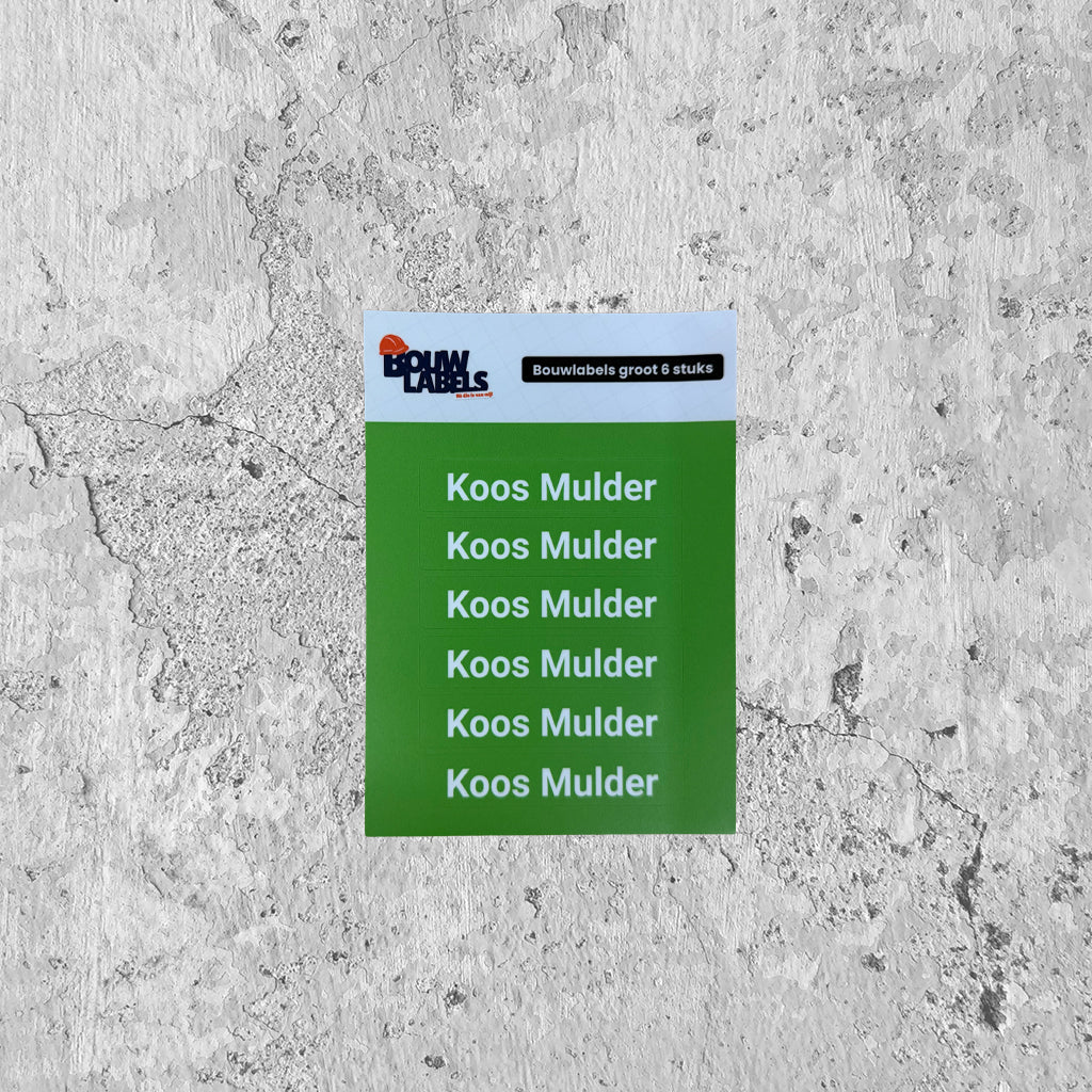 Bouw Labels Groot