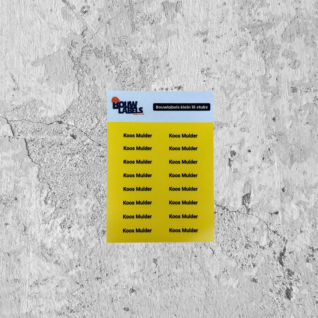 Bouw Labels Klein