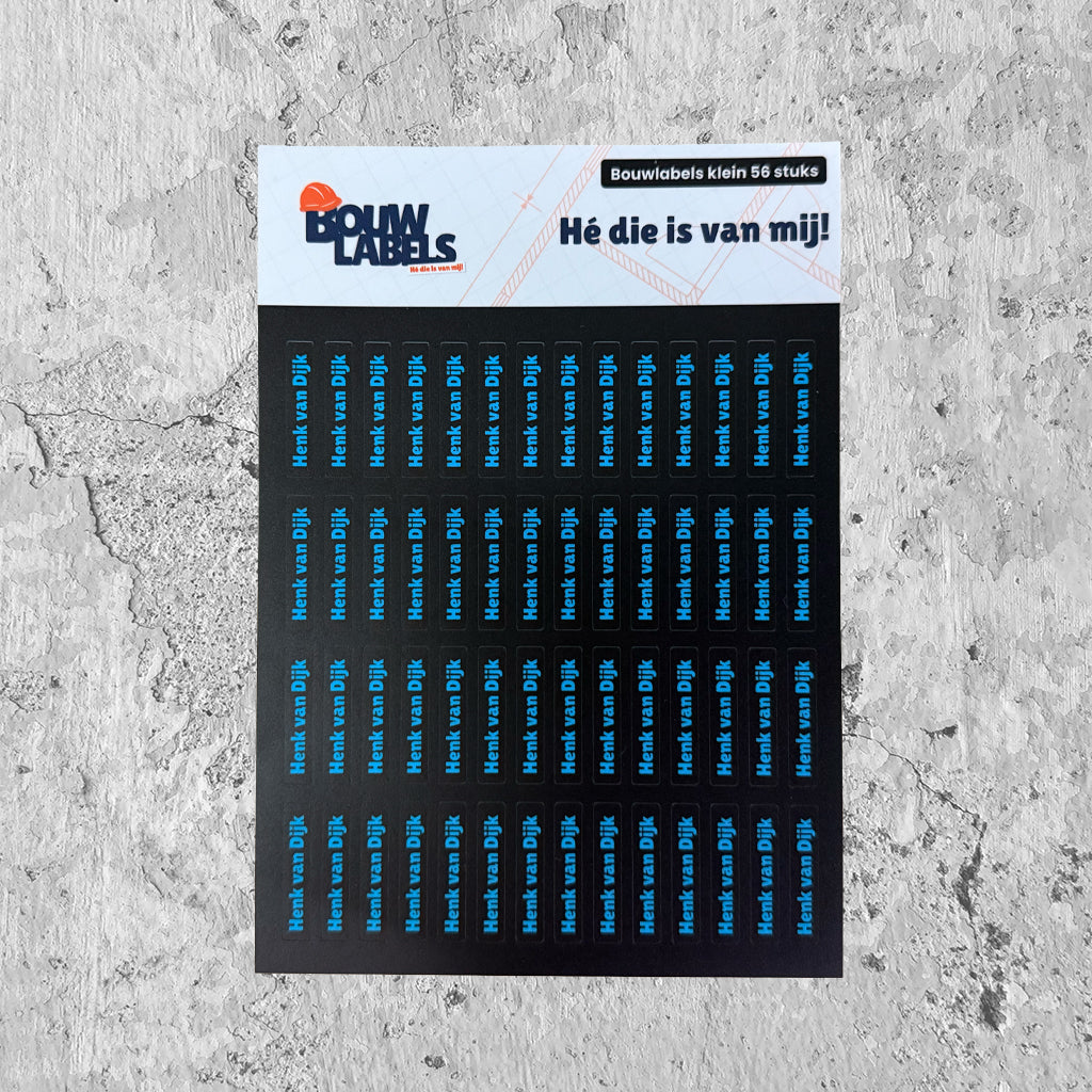 Bouw Labels Klein